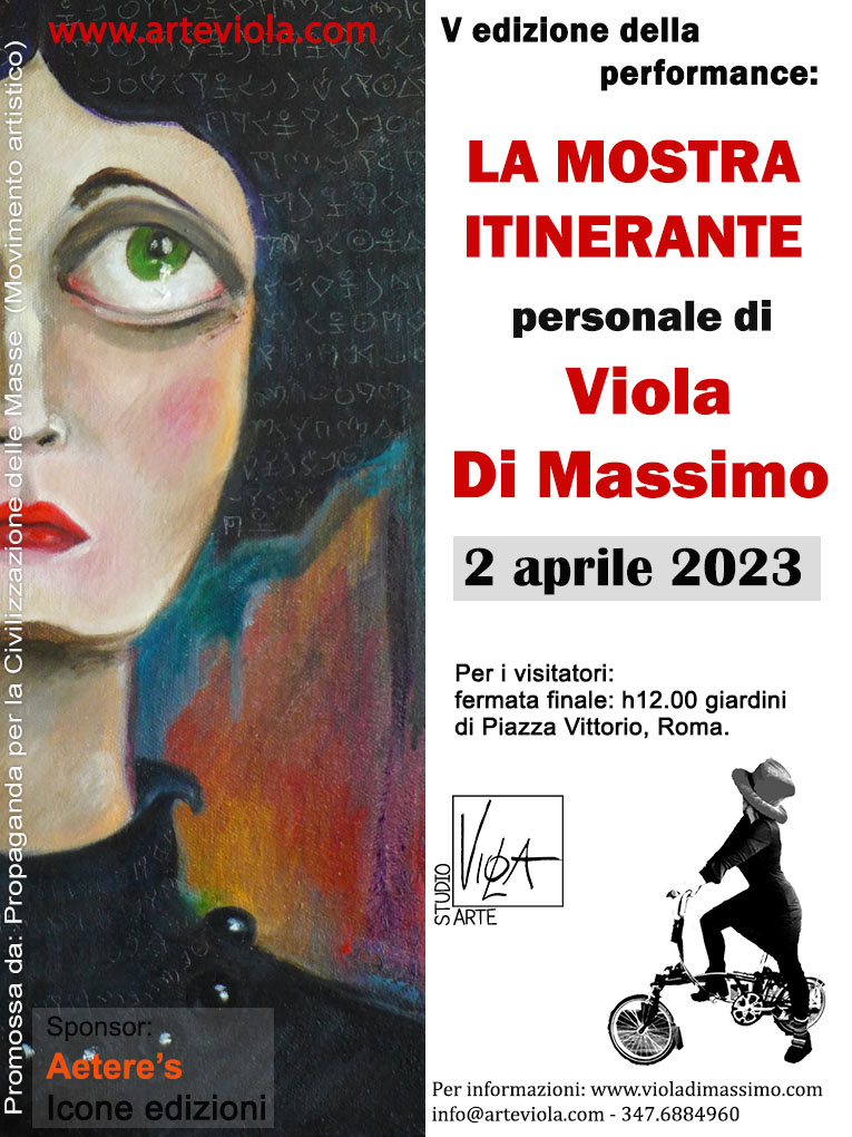 mostra itinerante, viola di massimo