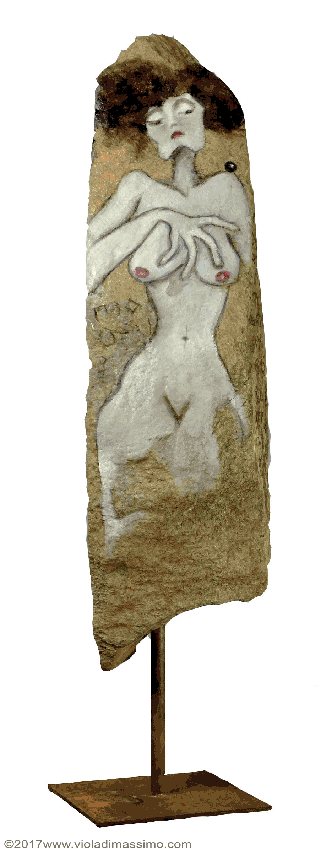 pietra-viola-oro-359-2017 scultura, pittura