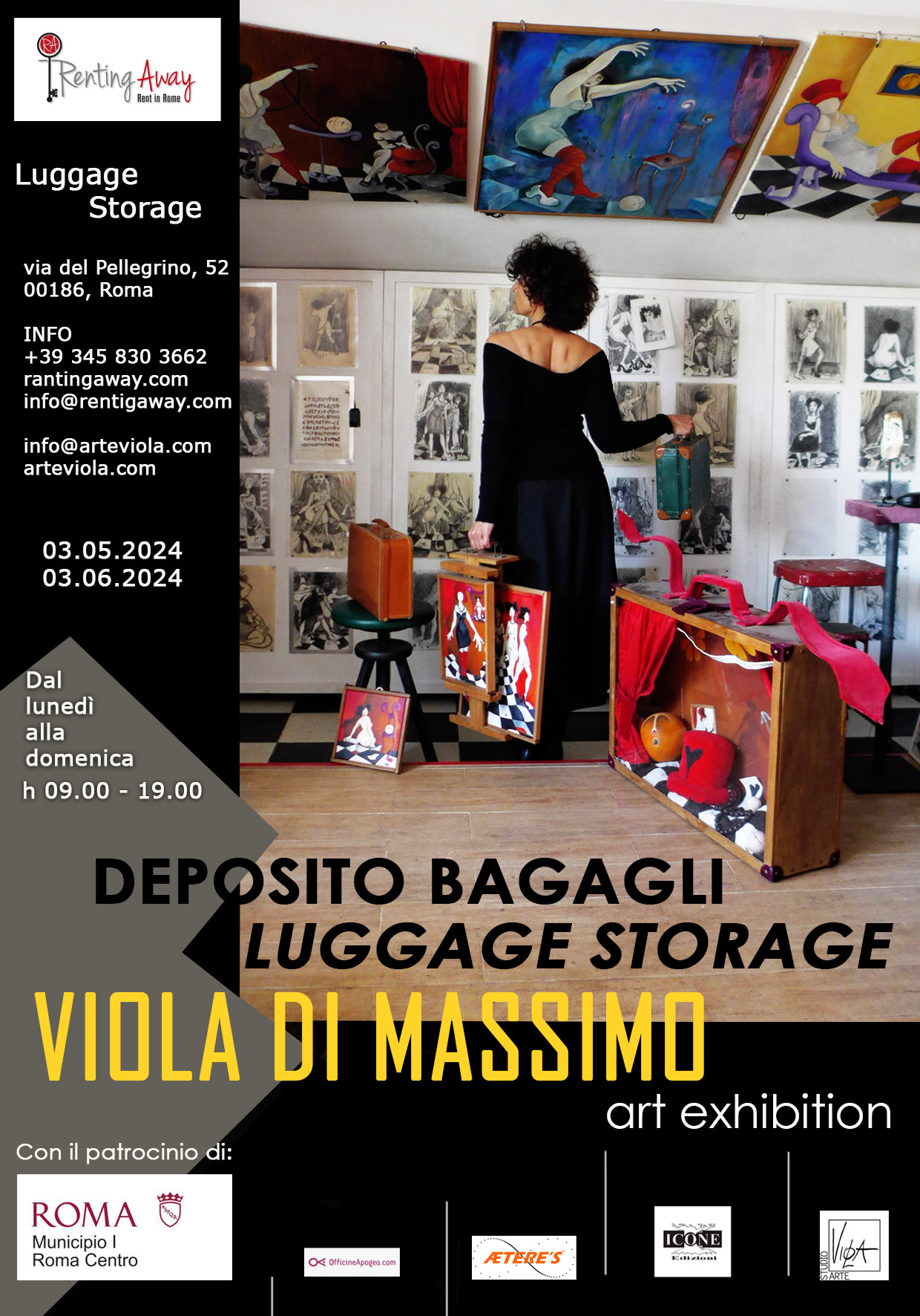 eventi, mostra d'arte, viola di massimo